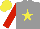 Silk - Grey, yellow star, red sleeves, yellow cap