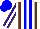 Silk - White, blue stripes ,brown braces, stripes sleeves,white stripe,blue cap