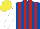 Silk - Royal Blue, Red Stripes, White Sleeves, yellow cap