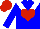 Silk - Blue,red heart,white chevron,sleeves,red cap