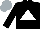 Silk - Black, white triangle, silver cap