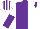 Silk - Purple, white halved,, purple epaulettes, white and purple halved sleeves, striped cap