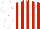 Silk - Red, black stripes, white stripes, sleeves white, cap red