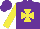 Silk - Purple, yellow maltese cross and sleeves, purple cap