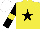 Silk - Yellow, black star, black sleeves, yellow armlets, white cap