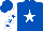 Silk - Royal blue, white star, royal blue stars on white sleeves