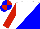 Silk - White, blue diagonal halves, red sleeves, blue and red quartered cap