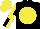 Silk - Black, yellow disc, armlets, quarters cap