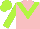 Silk - Pink, lime chevron, lime sleeves, lime cap