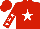 Silk - Red, white star, red sleeve, white stars