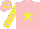 Silk - Pink, yellow star, yellow sleeves, pink stars, pink cap, yellow stars