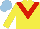 Silk - Yellow,red chevron, light blue cap