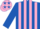 Silk - Royal Blue and Pink stripes, Royal Blue sleeves, Pink cap,royal Blue stars