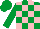 Silk - Emerald green and pink check