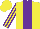 Silk - Yellow, purple stripe, striped sleeves