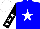 Silk - Blue, white star, black sleeves, white stars sleeves, white cap
