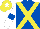 Silk - Royal blue, yellow cross belts, white sleeves, royal blue armlets, yellow cap, white star