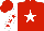 Silk - Red, white star, white sleeve, red stars