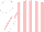 Silk - Pink and white stripes, stripes slvs, quarters cap
