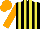 Silk - Black, yellow stripes, orange sleeves, orange cap