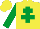 Silk - Yellow, emerald green cross of lorraine, emerald green sleeves, yellow cap