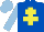 Silk - Royal blue, yellow cross of lorraine, light blue sleeves and cap