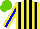 Silk - Yellow, black stripes, yellow, blue stripe sleeves, light green cap