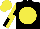 Silk - Black, yellow disc, black chevron, sleeves, yellow armlets, quarters cap