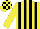 Silk - Yellow body, black striped, yellow arms, yellow cap, black checked