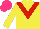 Silk - Yellow,red chevron, hot pink cap