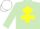 Silk - Light Green, Yellow Cross of Lorraine, White cap