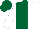 Silk - Forest green, white halved (horizontally), sleeves forest green, cap forest green (transit)