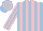 Silk - Light blue, pink stripes, striped sleeves, hooped cap