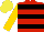 Silk - Red, black,yellow,black horizontal stripes,gold sleeves,cap