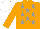 Silk - ORANGE, GREY stars, WHITE cap