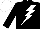 Silk - Black, white lightning bolt, white cap with black lightning bolt