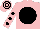 Silk - Pink, black disc, pink sleeves, black spots, hoops cap