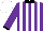 Silk - Purple, white stripes, black collar and cuffs, white cap