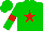 Silk - Green, red star, armlets