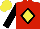 Silk - Red, yellow diamond, black diamond frame, sleeves yellow, cap red