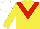 Silk - Yellow,red chevron, white cap