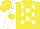 Silk - Yellow, white stars, yellow hoop on white sleeves