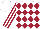 Silk - White, maroon diamonds, maroon stripes on sleeves