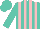 Silk - Turquoise, yellow and pink stripes