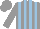 Silk - grey, light blue stripes