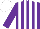 Silk - purple, white stripes, white cap