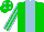 Silk - Green body, light blue stripe, green arms, light blue striped, green cap, light blue spots