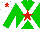 Silk - Green, white crossed sashes, red star, white cap, red star