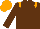 Silk - Brown body, orange epaulettes, brown arms, orange cap