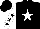 Silk - Black, white star, white sleeves, black stars